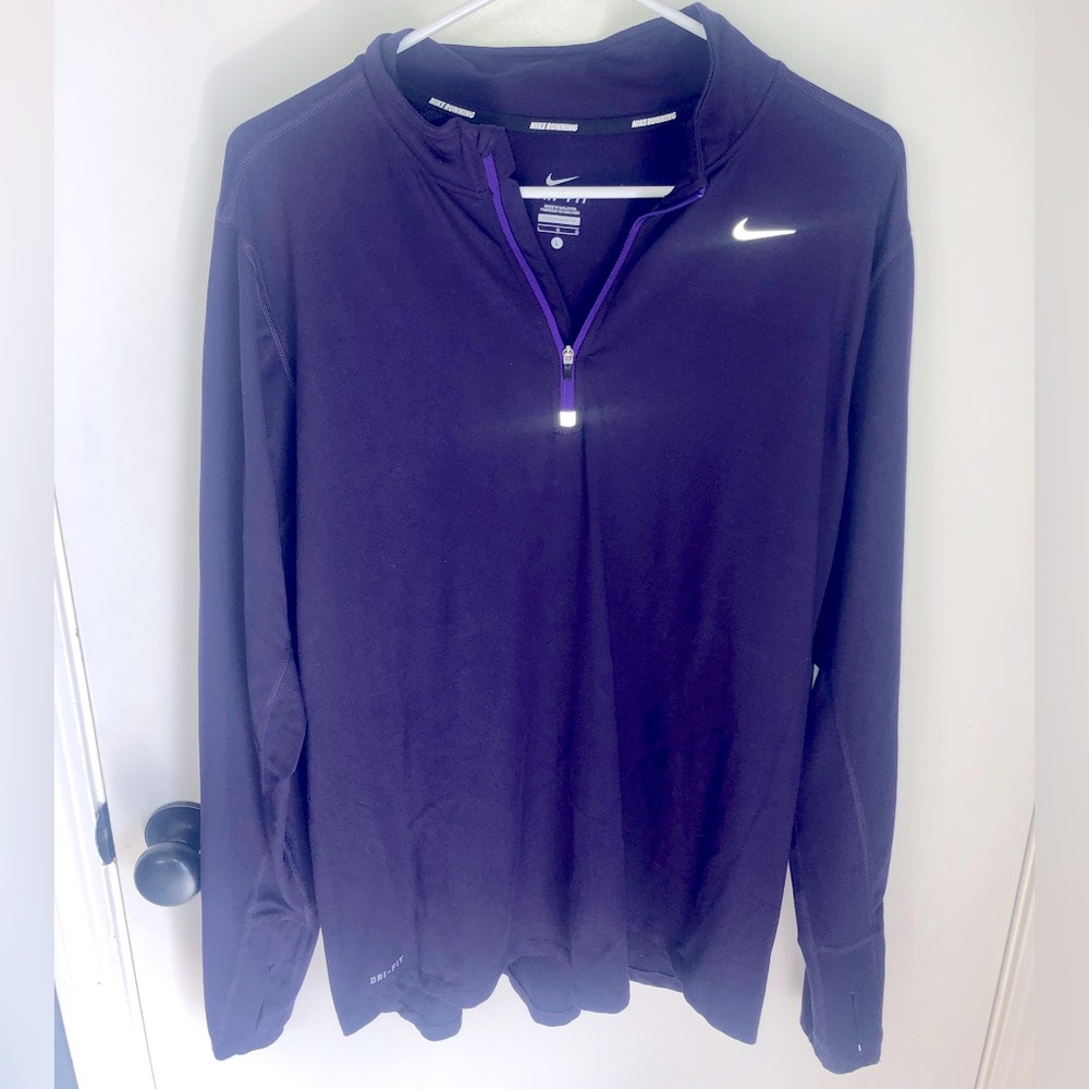 Nike Running Quarter Zip - Size Large - Plumb Color
